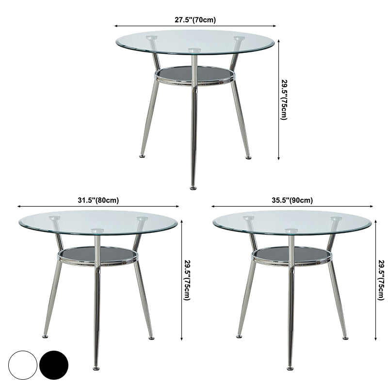 Tavolo da pranzo in vetro temperato in stile moderno tavolo da pranzo a base di pranzo per sala da pranzo