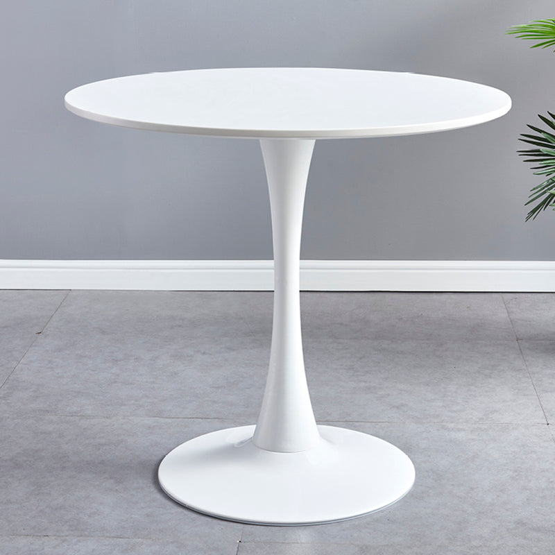 Round Modern Style Solid Wood Dining Table Dining Furniture with Tulip Base