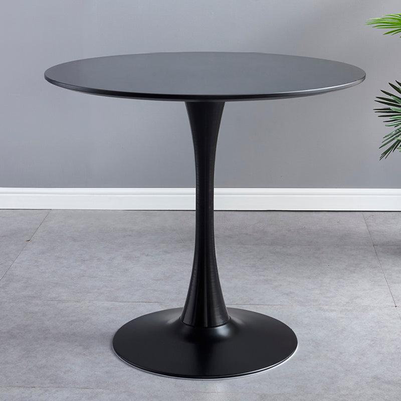 Round Modern Style Solid Wood Dining Table Dining Furniture with Tulip Base
