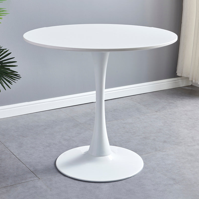 Round Modern Style Solid Wood Dining Table Dining Furniture with Tulip Base