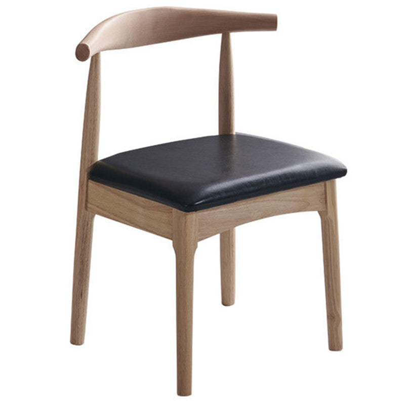 Chaise de salle à manger contemporaine chaise latérale ouverte avec des pattes en bois pour un usage domestique