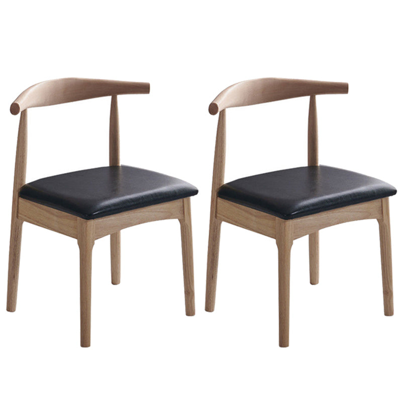 Chaise de salle à manger contemporaine chaise latérale ouverte avec des pattes en bois pour un usage domestique