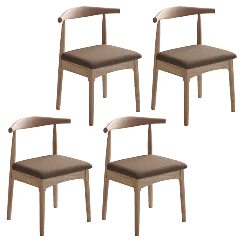 Chaise de salle à manger contemporaine chaise latérale ouverte avec des pattes en bois pour un usage domestique