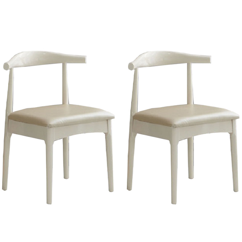 Chaise de salle à manger contemporaine chaise latérale ouverte avec des pattes en bois pour un usage domestique