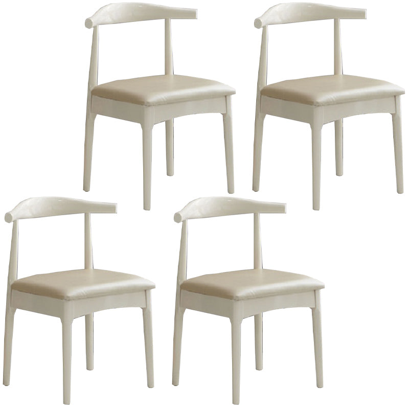 Chaise de salle à manger contemporaine chaise latérale ouverte avec des pattes en bois pour un usage domestique