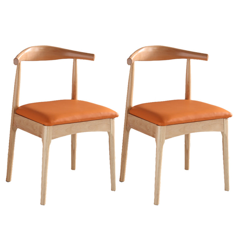 Chaise de salle à manger contemporaine chaise latérale ouverte avec des pattes en bois pour un usage domestique