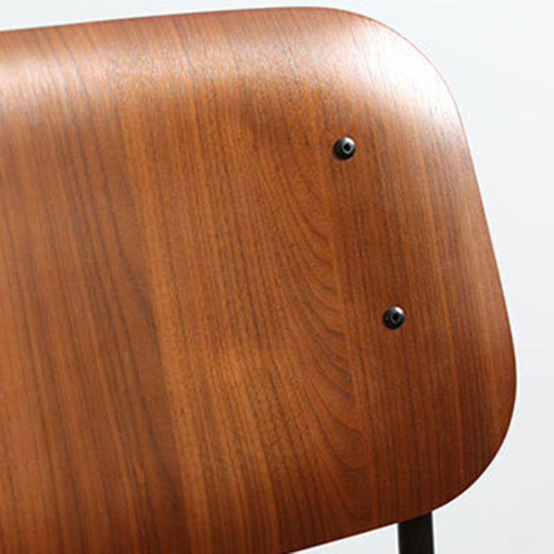 Chaise de salle à manger en bois nordique avec base en métal 31 "H Hauteuse à restauration ouverte pour le restaurant
