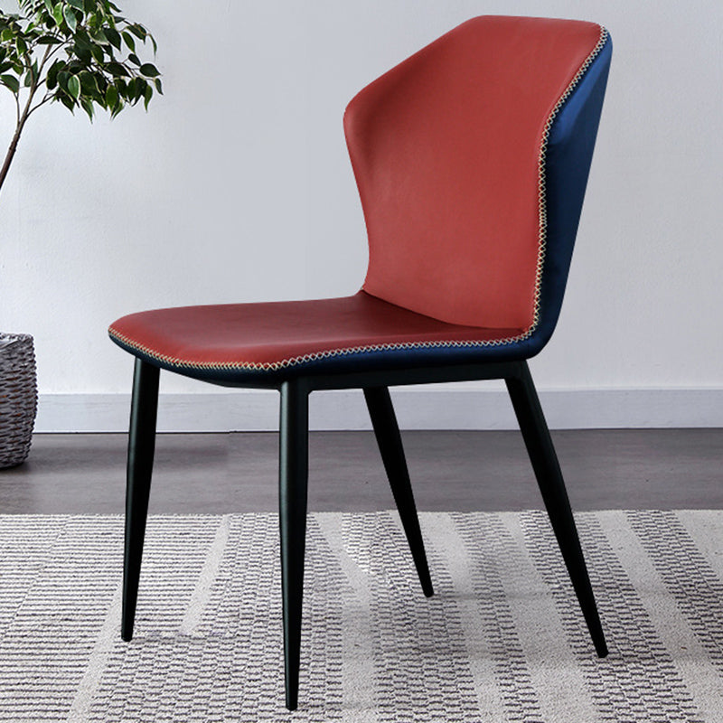 Contemporary Style Polyurethane Wingback Dining Chair 19" Wide for Home