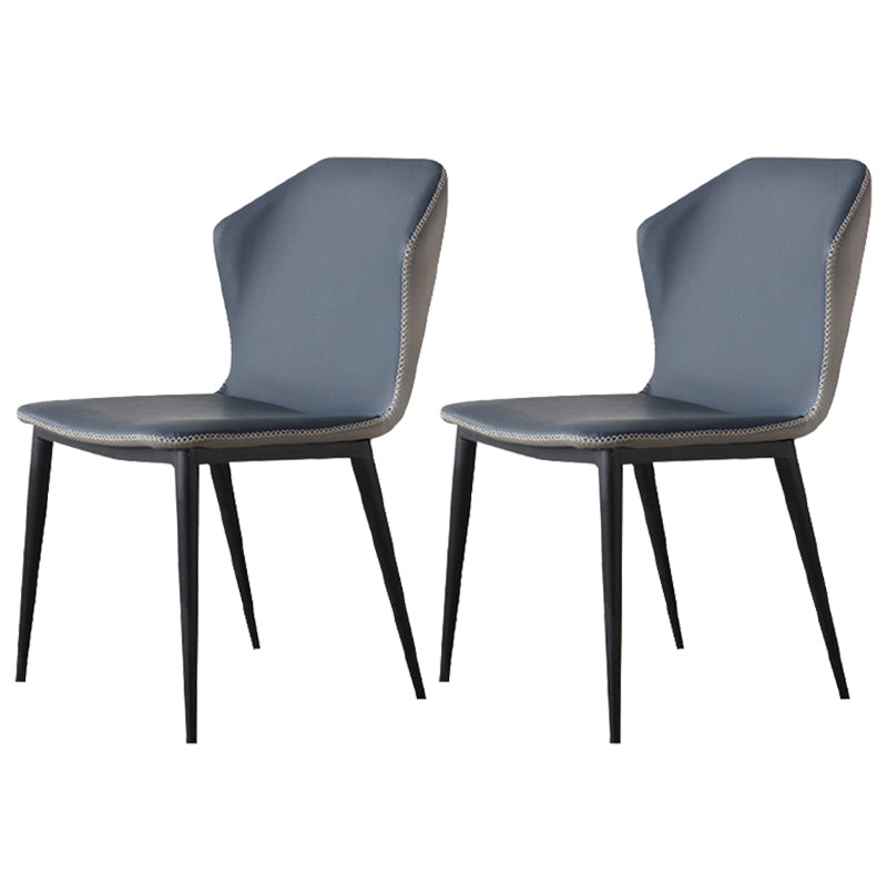 Contemporary Style Polyurethane Wingback Dining Chair 19" Wide for Home