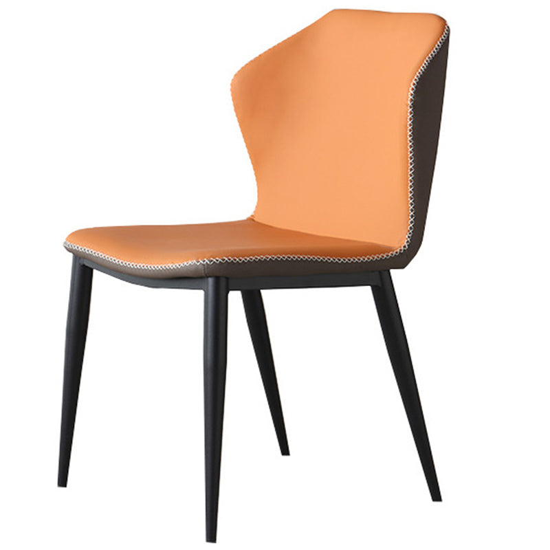 Contemporary Style Polyurethane Wingback Dining Chair 19" Wide for Home
