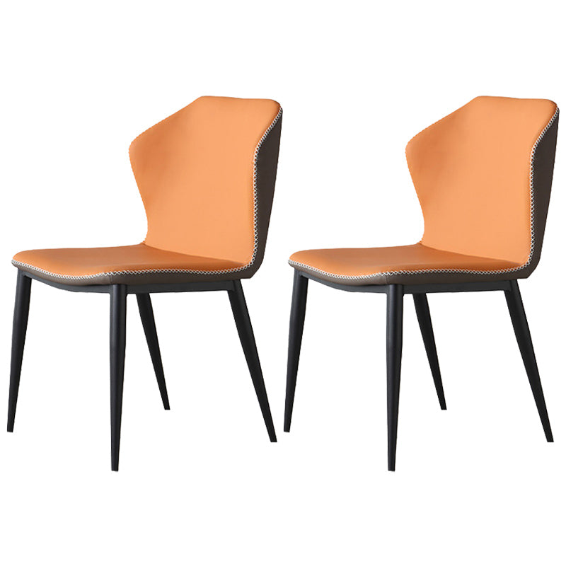 Contemporary Style Polyurethane Wingback Dining Chair 19" Wide for Home