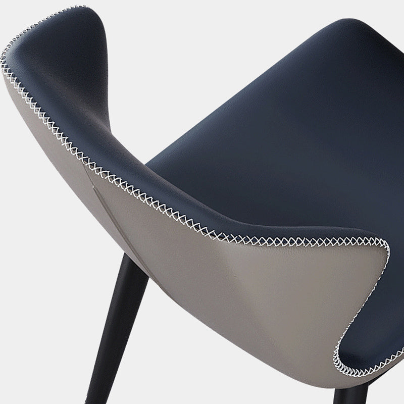 Contemporary Style Polyurethane Wingback Dining Chair 19" Wide for Home