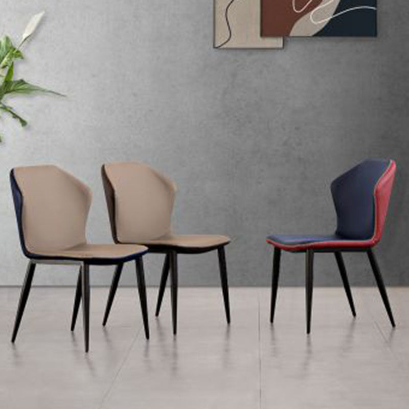 Contemporary Style Polyurethane Wingback Dining Chair 19" Wide for Home
