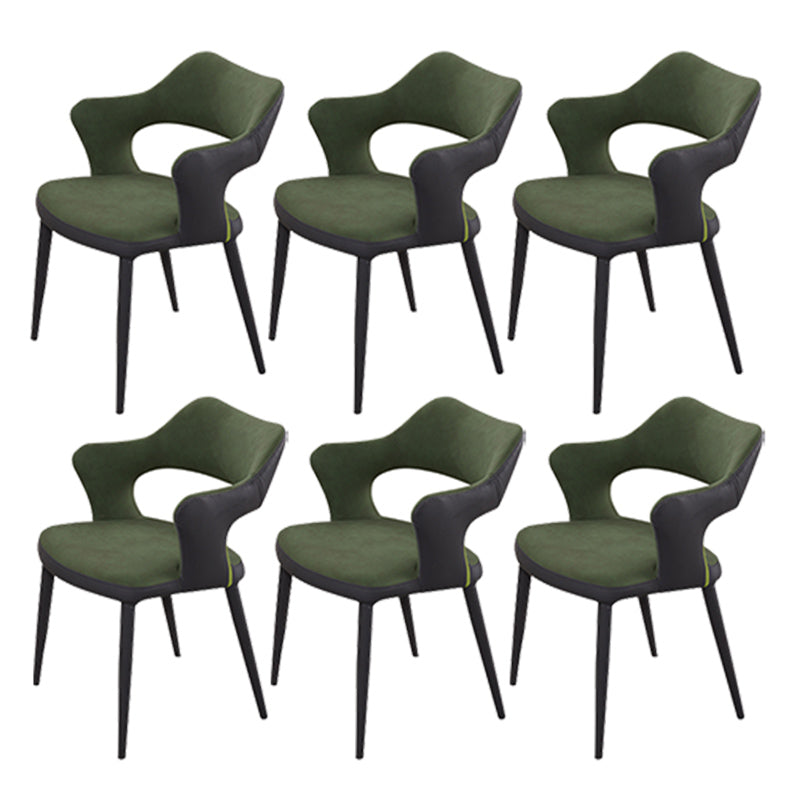 Chaise de salle à manger industrielle en métal, finition métallique, chaise de salle à manger à dossier ouvert