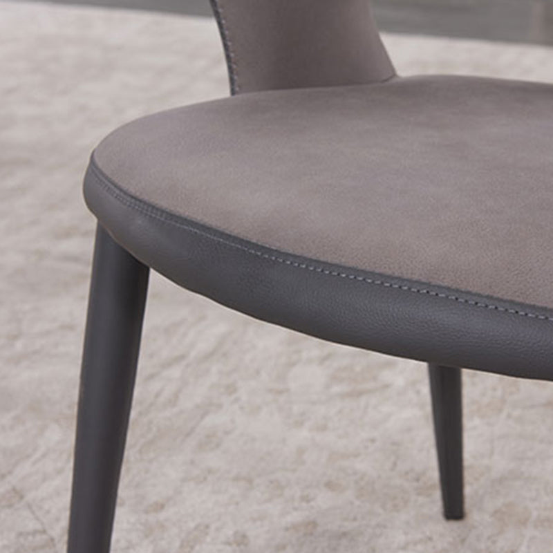 Chaise de salle à manger industrielle en métal, finition métallique, chaise de salle à manger à dossier ouvert