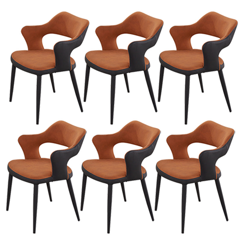 Chaise de salle à manger industrielle en métal, finition métallique, chaise de salle à manger à dossier ouvert