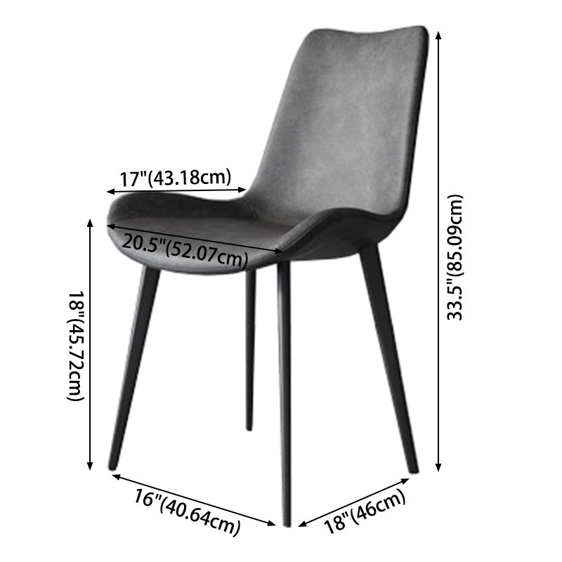 Modern Style Microfiber Leather Chair 20'' Wide Parsons Chair for Home