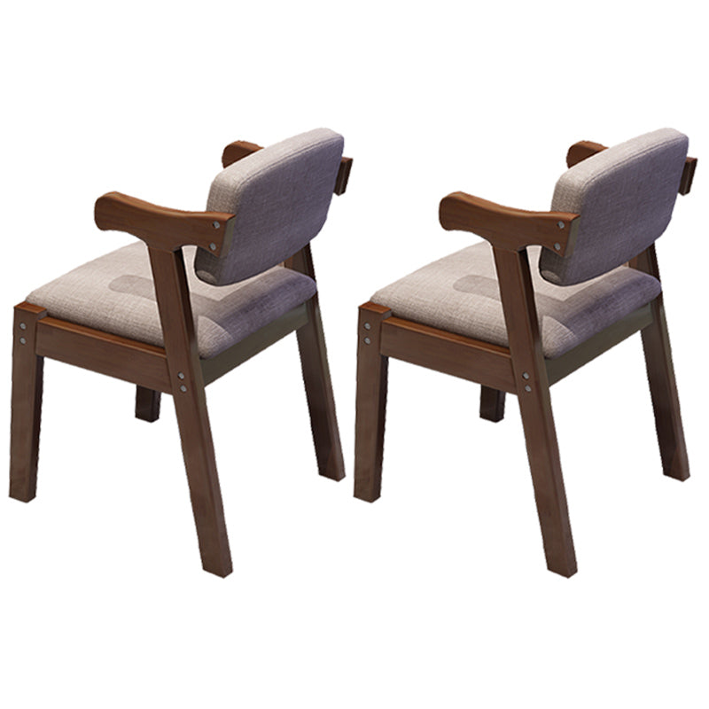 Contemporary Wood Dining Side Chair Home Open Back Dining Side Armchair