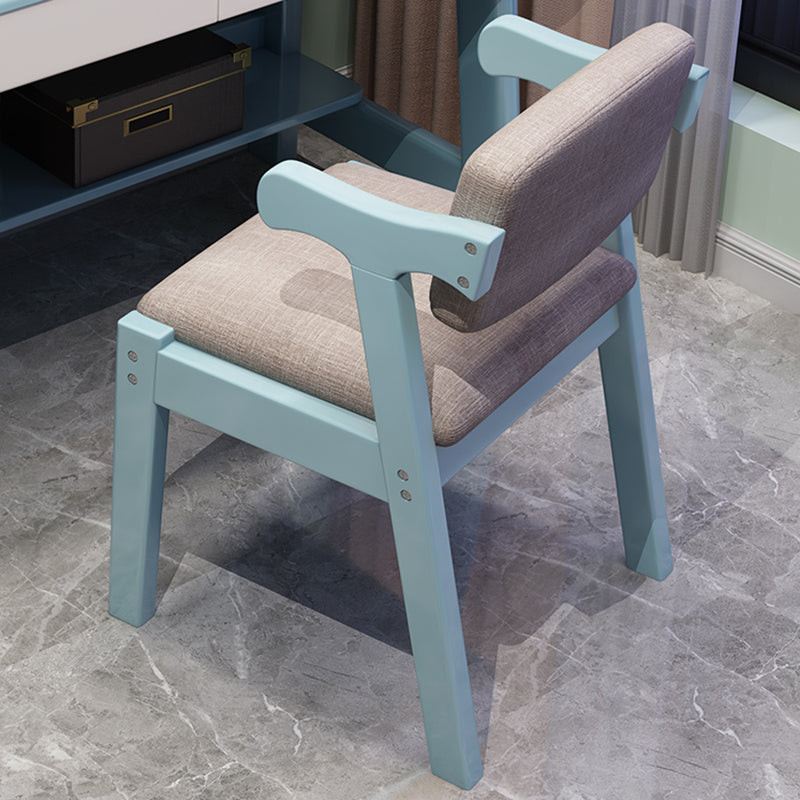 Contemporary Wood Dining Side Chair Home Open Back Dining Side Armchair