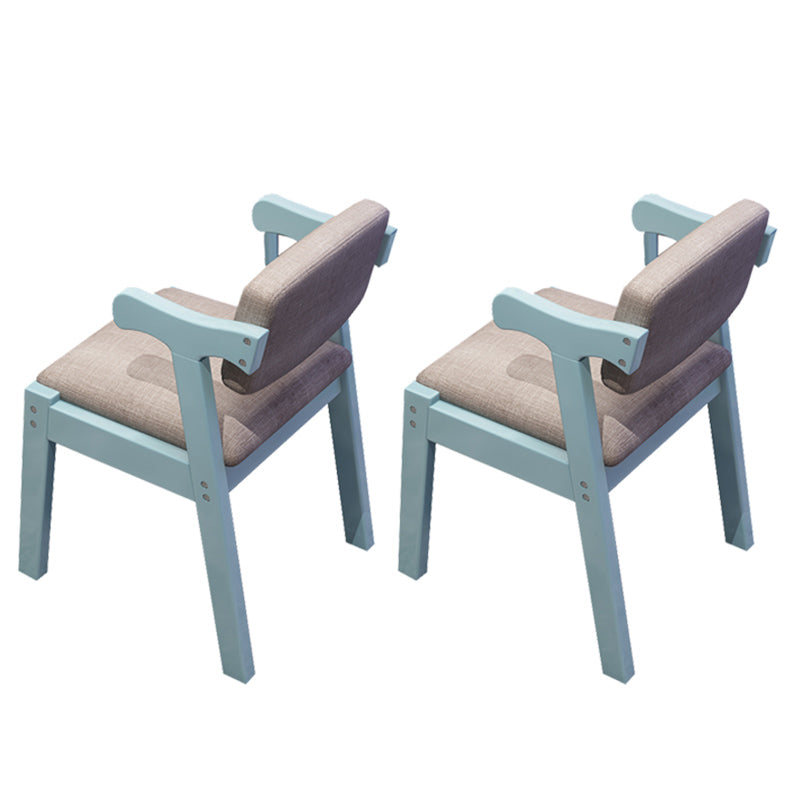 Contemporary Wood Dining Side Chair Home Open Back Dining Side Armchair