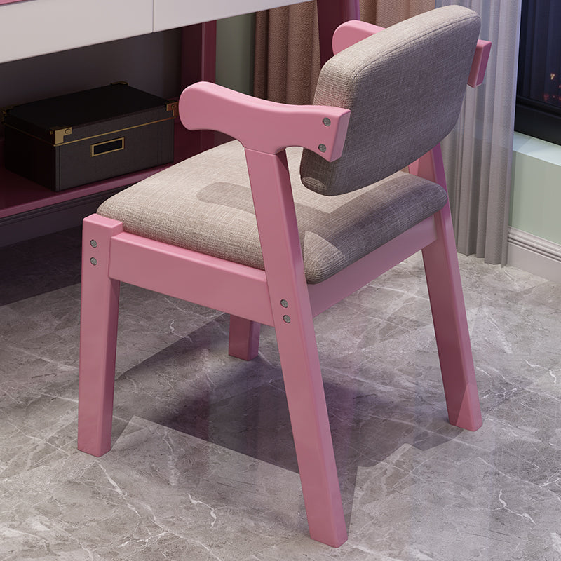 Contemporary Wood Dining Side Chair Home Open Back Dining Side Armchair