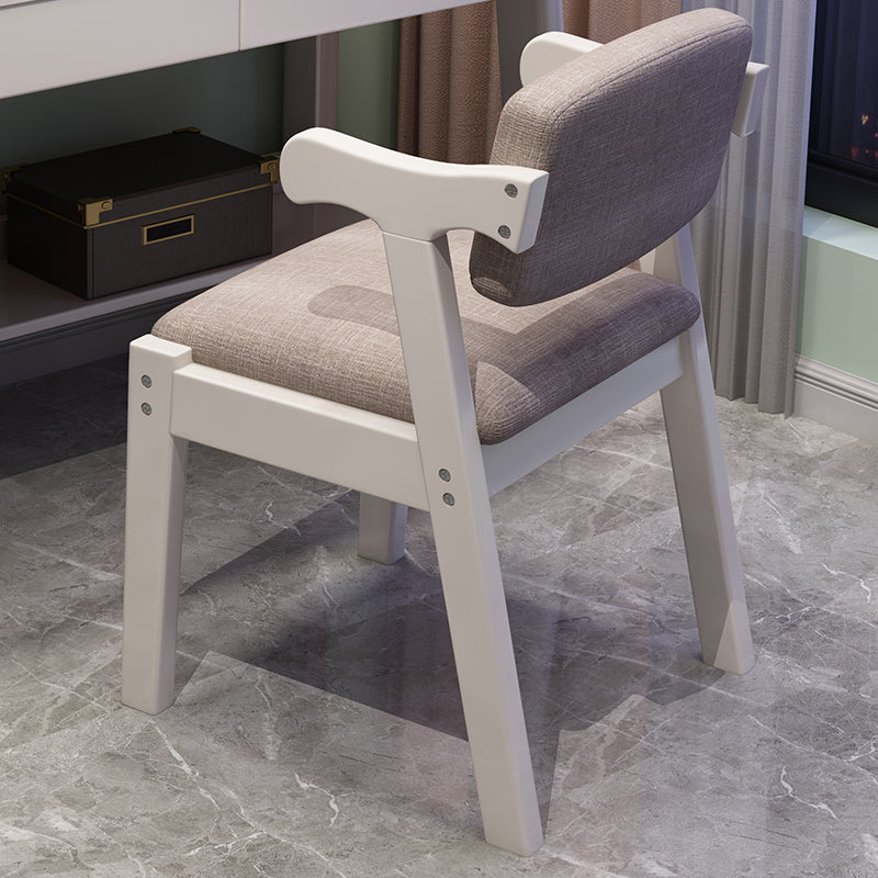Contemporary Wood Dining Side Chair Home Open Back Dining Side Armchair