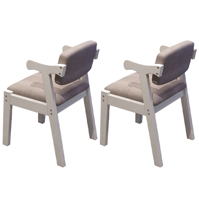 Contemporary Wood Dining Side Chair Home Open Back Dining Side Armchair