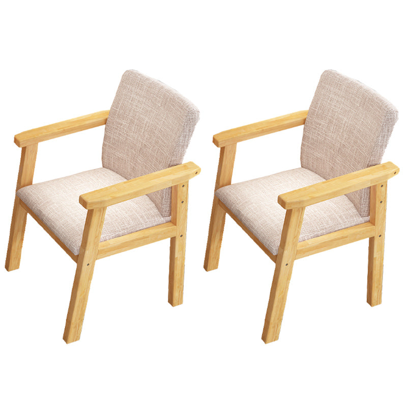 Contemporary Wood Dining Side Chair Home Open Back Dining Side Armchair
