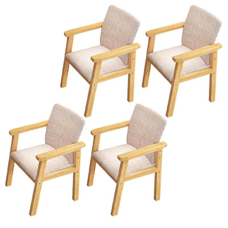 Contemporary Wood Dining Side Chair Home Open Back Dining Side Armchair