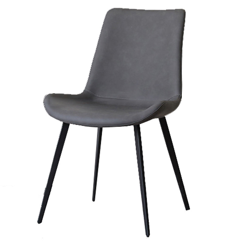 Chaises d'appoint en simili cuir de style Glam, chaise de salle à manger sans accoudoirs à dossier solide pour un usage domestique