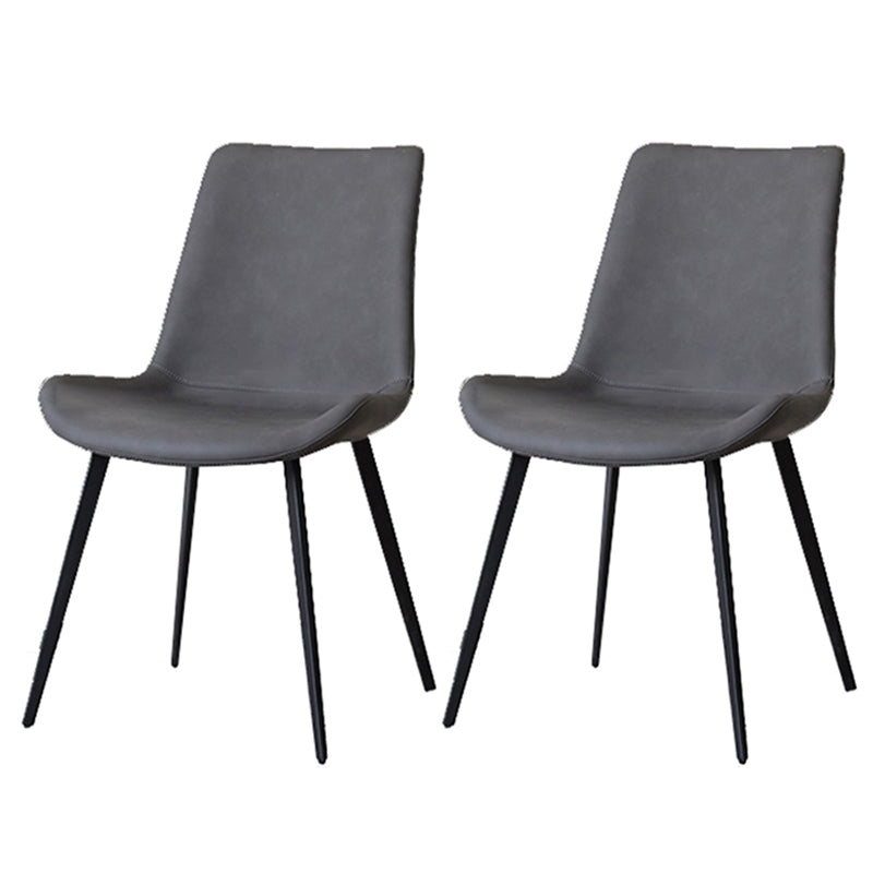 Chaises d'appoint en simili cuir de style Glam, chaise de salle à manger sans accoudoirs à dossier solide pour un usage domestique