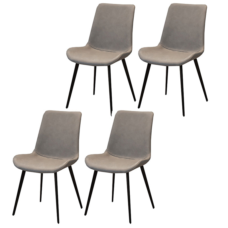 Chaises d'appoint en simili cuir de style Glam, chaise de salle à manger sans accoudoirs à dossier solide pour un usage domestique