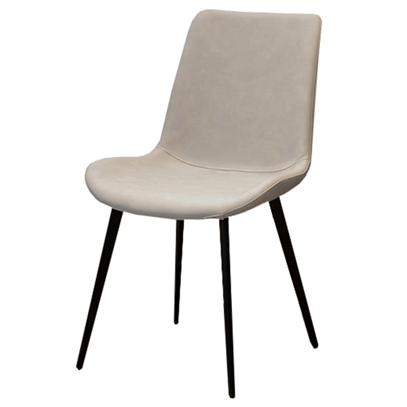 Chaises d'appoint en simili cuir de style Glam, chaise de salle à manger sans accoudoirs à dossier solide pour un usage domestique