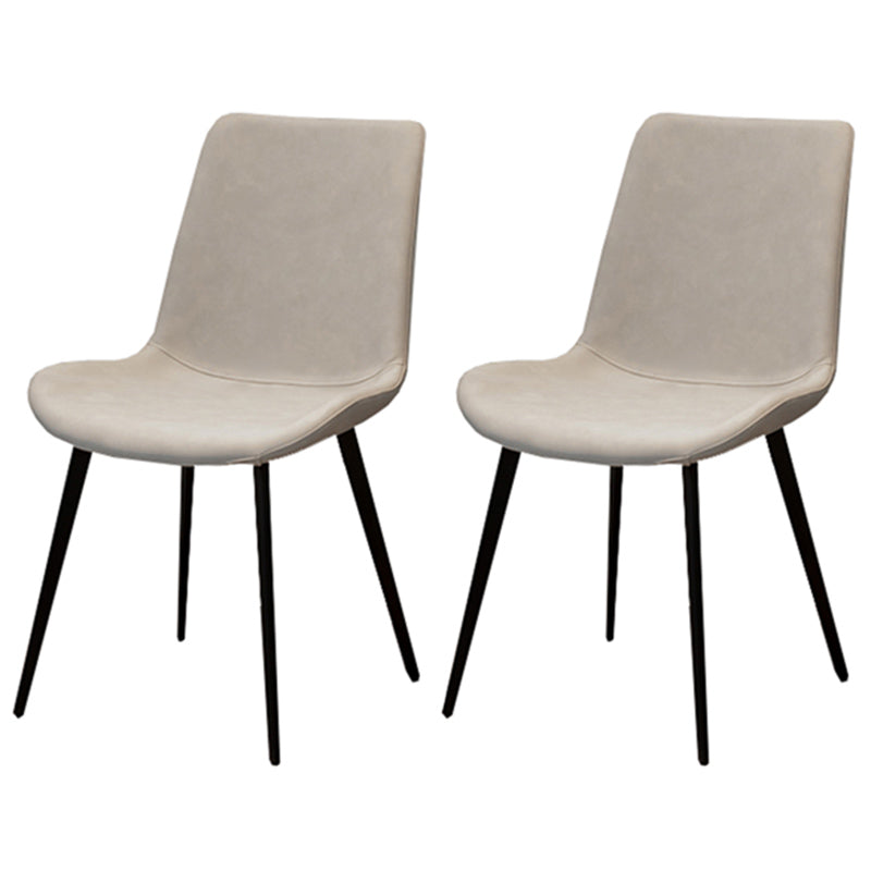 Chaises d'appoint en simili cuir de style Glam, chaise de salle à manger sans accoudoirs à dossier solide pour un usage domestique