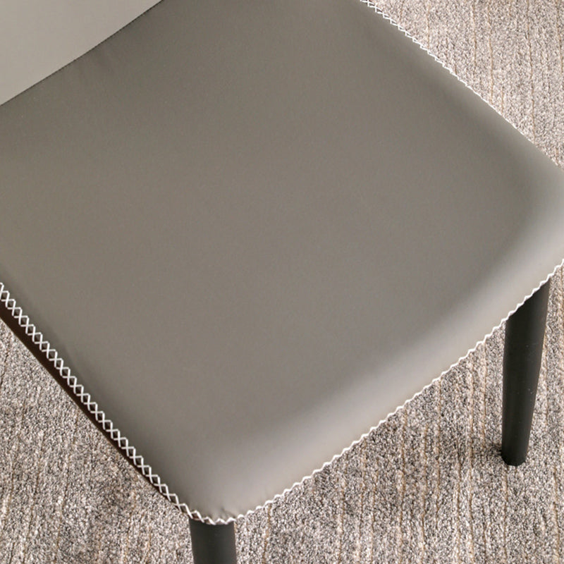 Contemporary Side Metal Frame Chair 17" Wide Parsons Dining Chair for Home