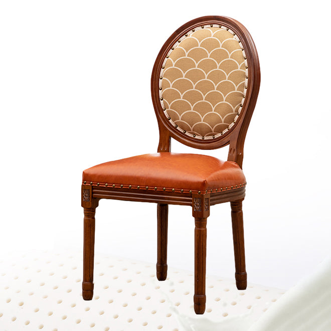 Chaises d'appoint en bois de style victorien avec dossier King Louis, 50,8 cm de large