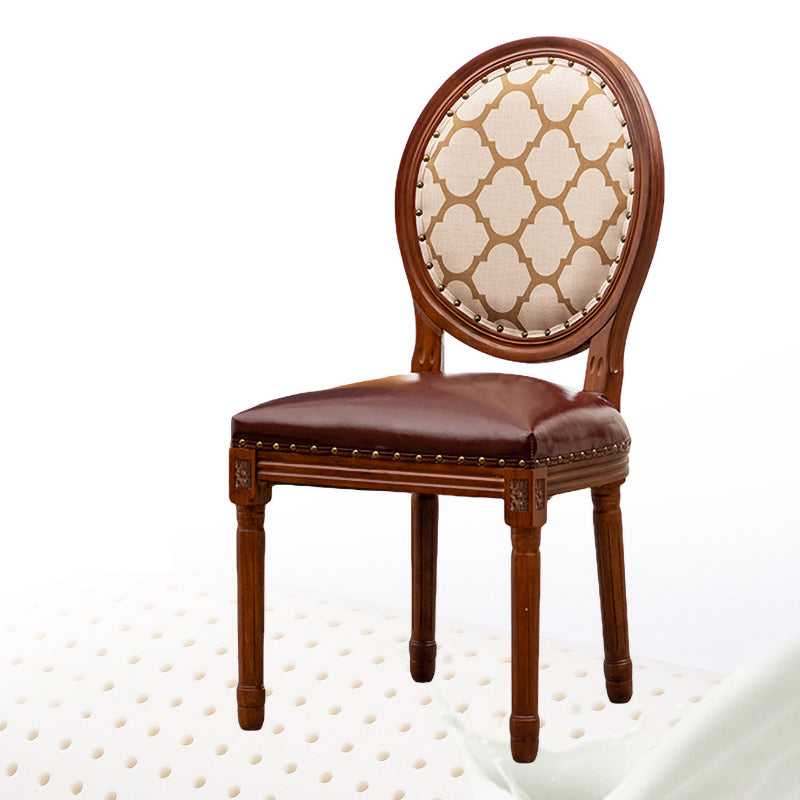 Chaises d'appoint en bois de style victorien avec dossier King Louis, 50,8 cm de large