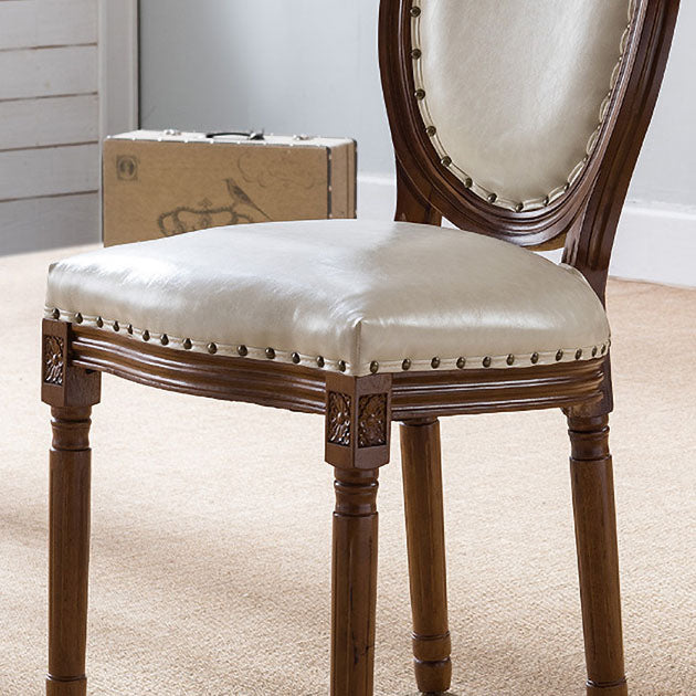 Chaises d'appoint en bois de style victorien avec dossier King Louis, 50,8 cm de large