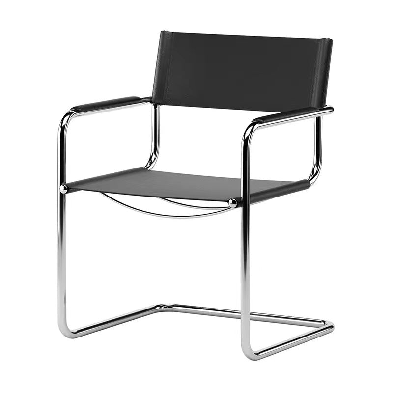 Industrial Style Metal Cantilever Arm Side Chair Open Back Dining Side Chair for Home