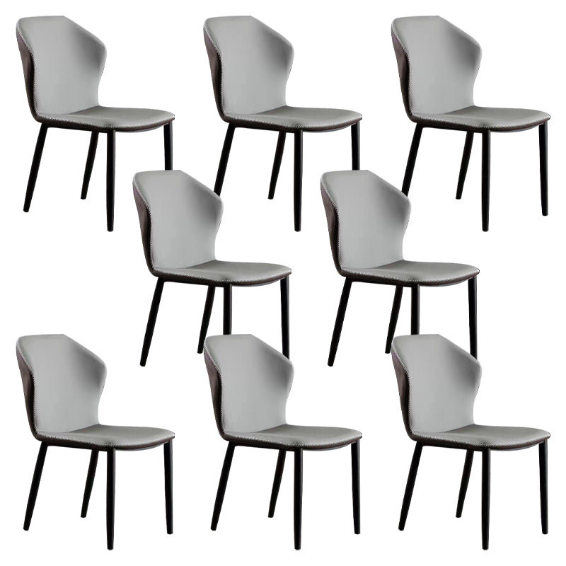 Chaise d'appoint de maison scandinave, chaise d'intérieur à oreilles en métal, sans accoudoirs, pour salle à manger