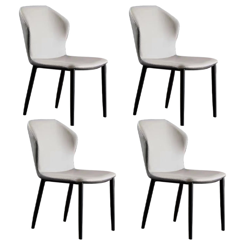 Chaise d'appoint de maison scandinave, chaise d'intérieur à oreilles en métal, sans accoudoirs, pour salle à manger