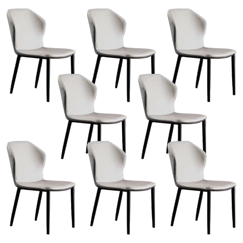 Chaise d'appoint de maison scandinave, chaise d'intérieur à oreilles en métal, sans accoudoirs, pour salle à manger