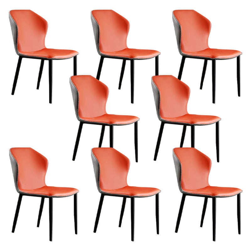 Chaise d'appoint de maison scandinave, chaise d'intérieur à oreilles en métal, sans accoudoirs, pour salle à manger