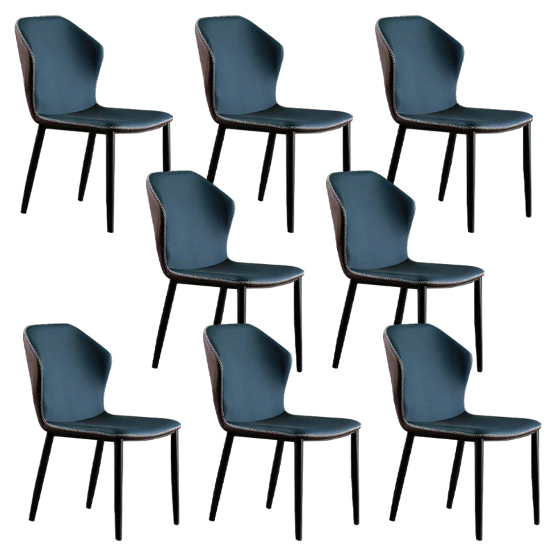 Chaise d'appoint de maison scandinave, chaise d'intérieur à oreilles en métal, sans accoudoirs, pour salle à manger