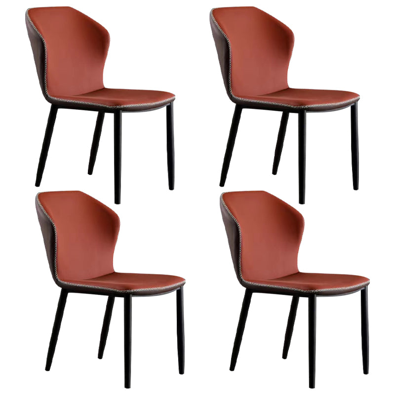 Chaise d'appoint de maison scandinave, chaise d'intérieur à oreilles en métal, sans accoudoirs, pour salle à manger