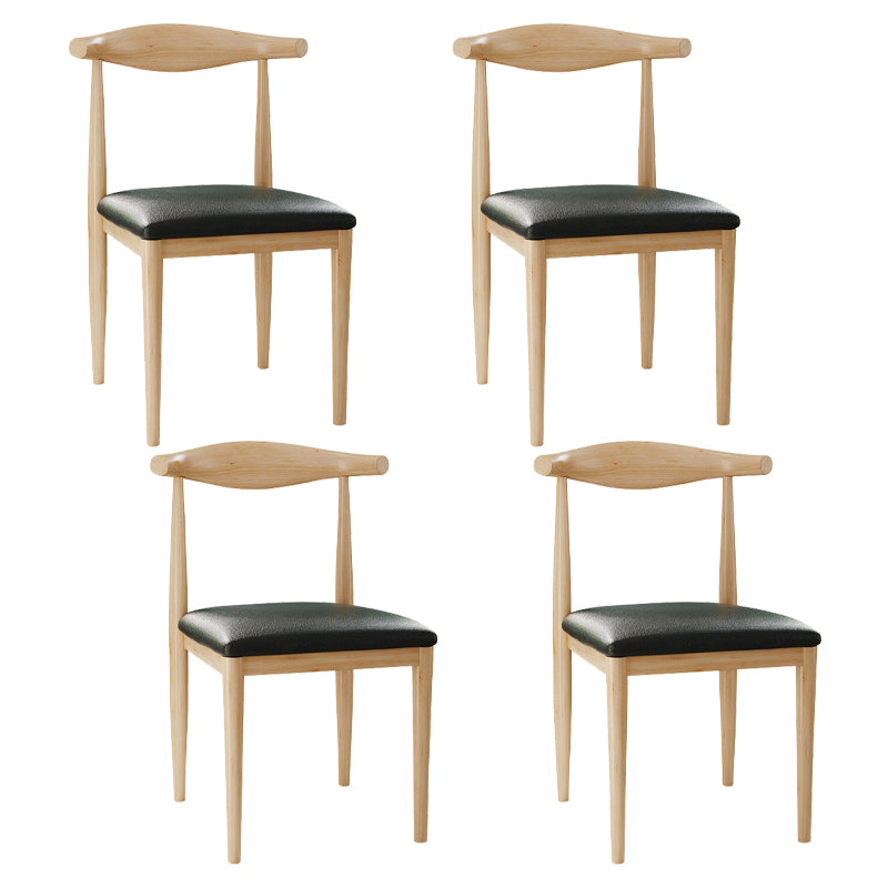 Chaise d'appoint scandinave à dossier ouvert, chaise de salle à manger rembourrée en métal pour la maison