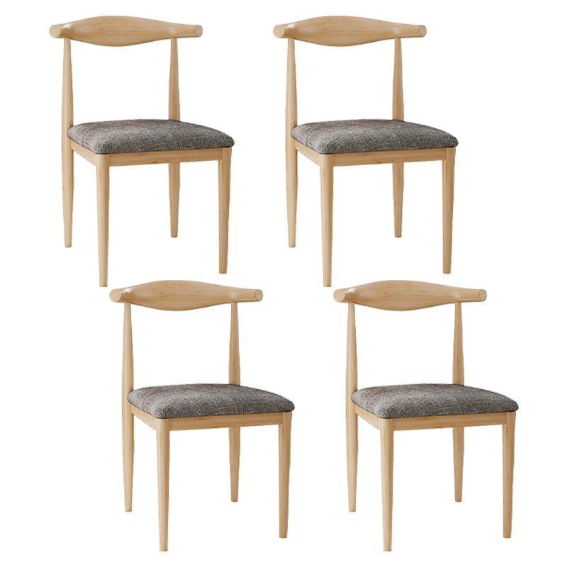 Chaise d'appoint scandinave à dossier ouvert, chaise de salle à manger rembourrée en métal pour la maison