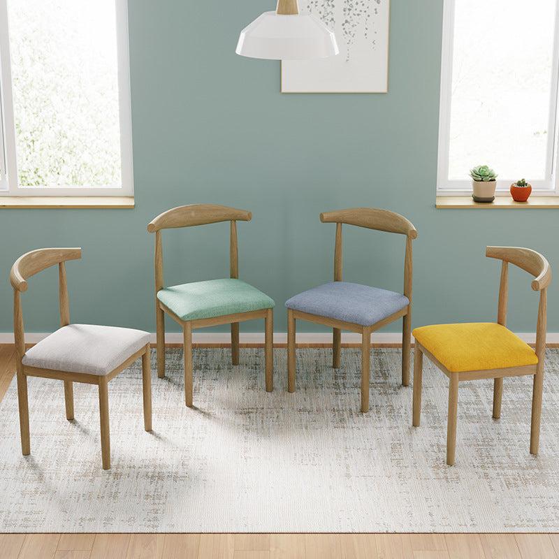 Chaise d'appoint scandinave à dossier ouvert, chaise de salle à manger rembourrée en métal pour la maison