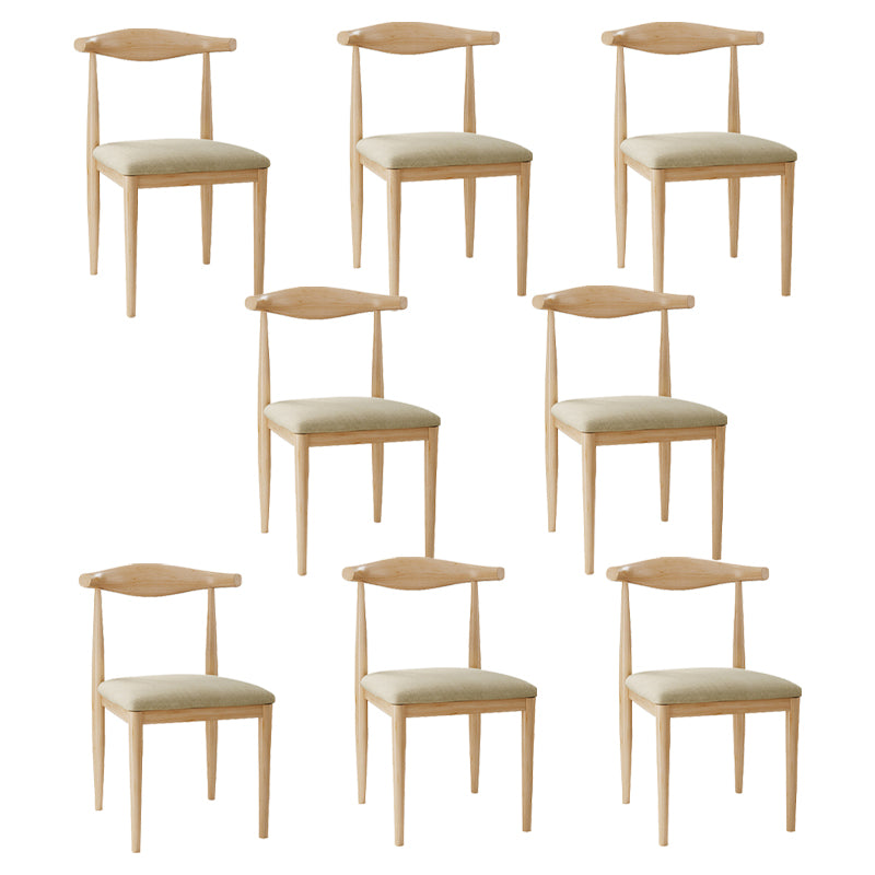 Chaise d'appoint scandinave à dossier ouvert, chaise de salle à manger rembourrée en métal pour la maison