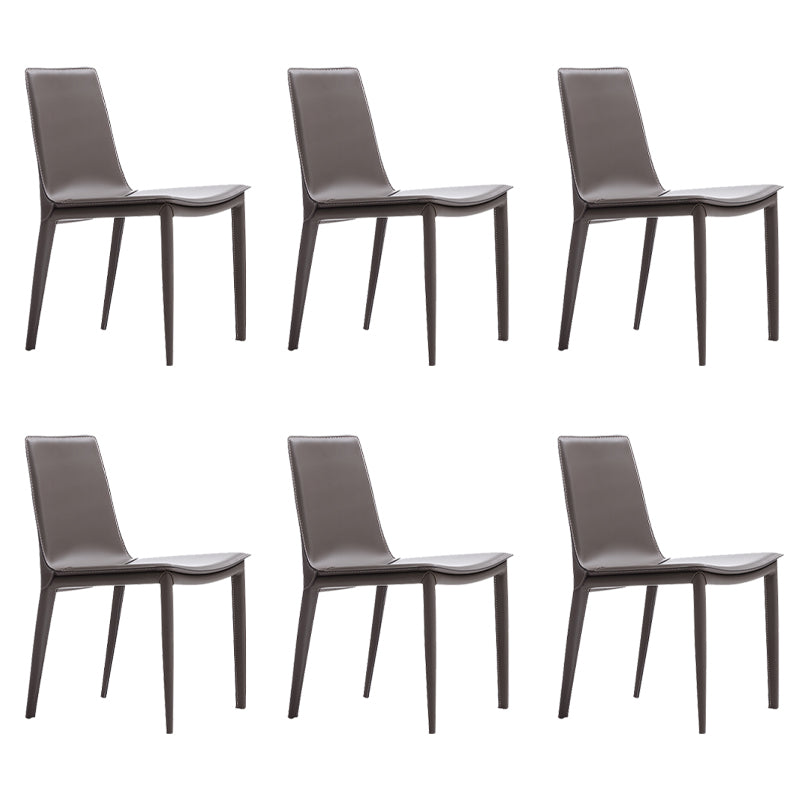 Chaises latérales de salle à manger en métal de style glam chaise sans bras solide pour cuisine
